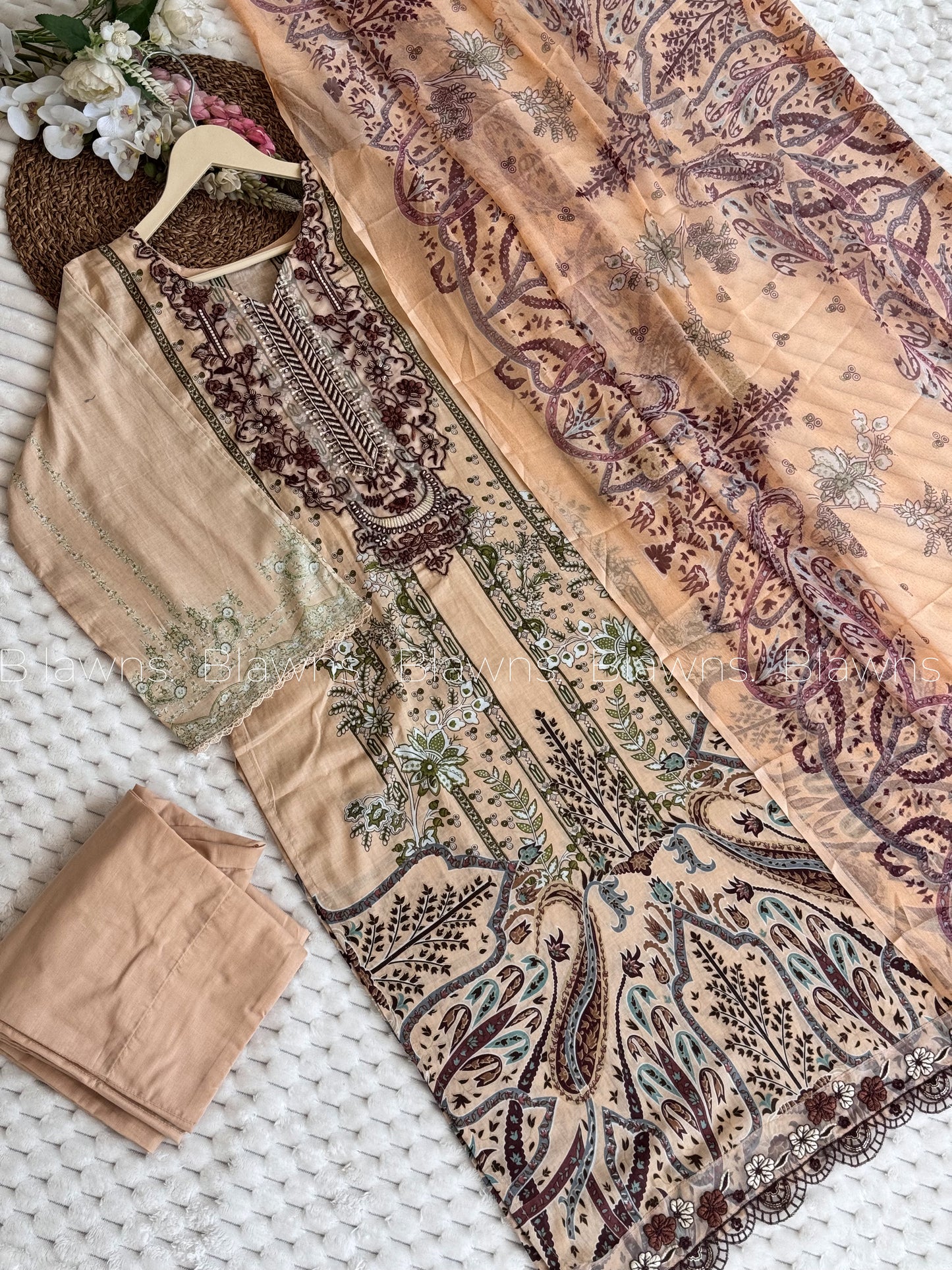 Printed cotton suit set