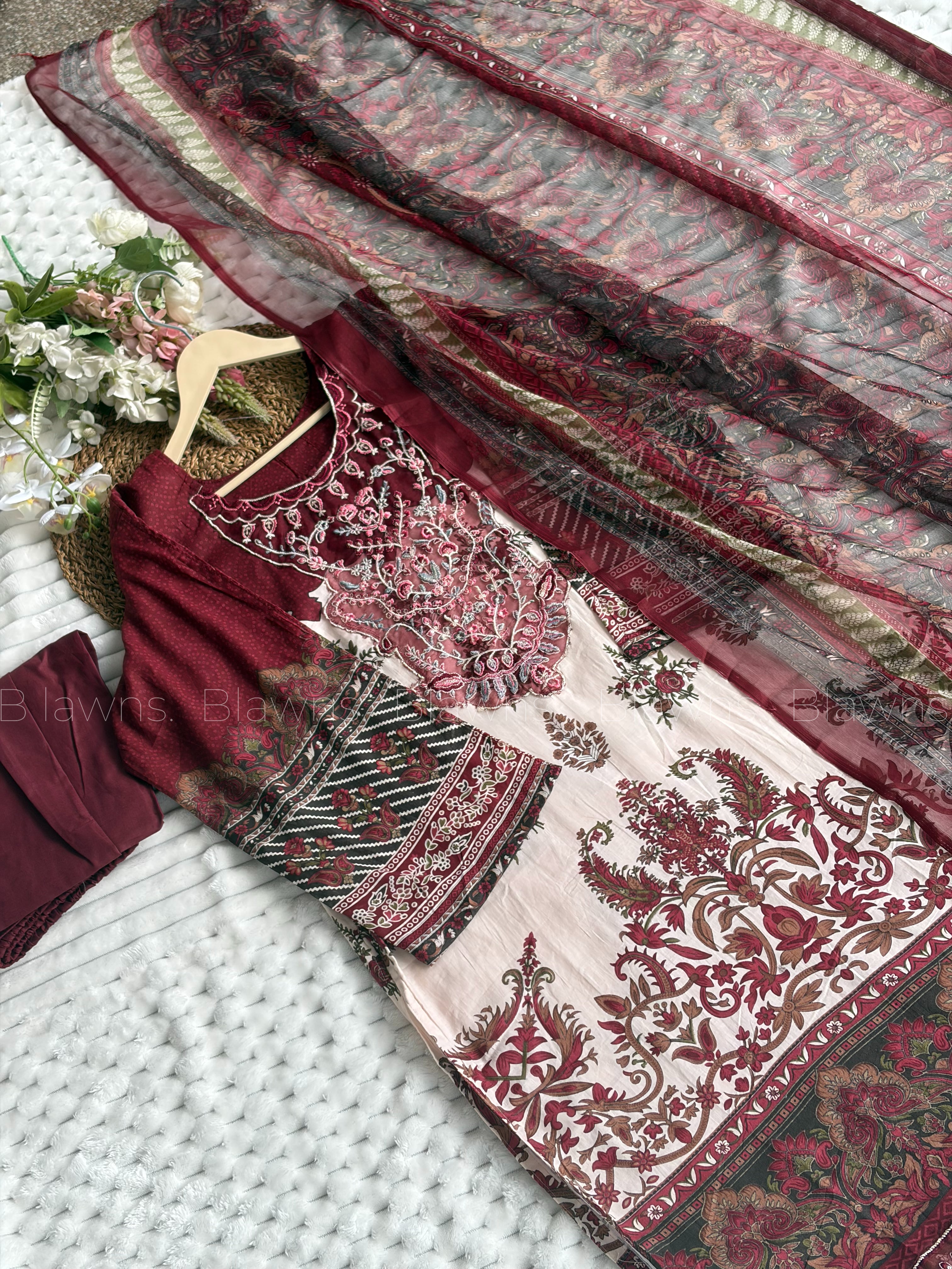 Cotton printed stitched Pakistani suit set