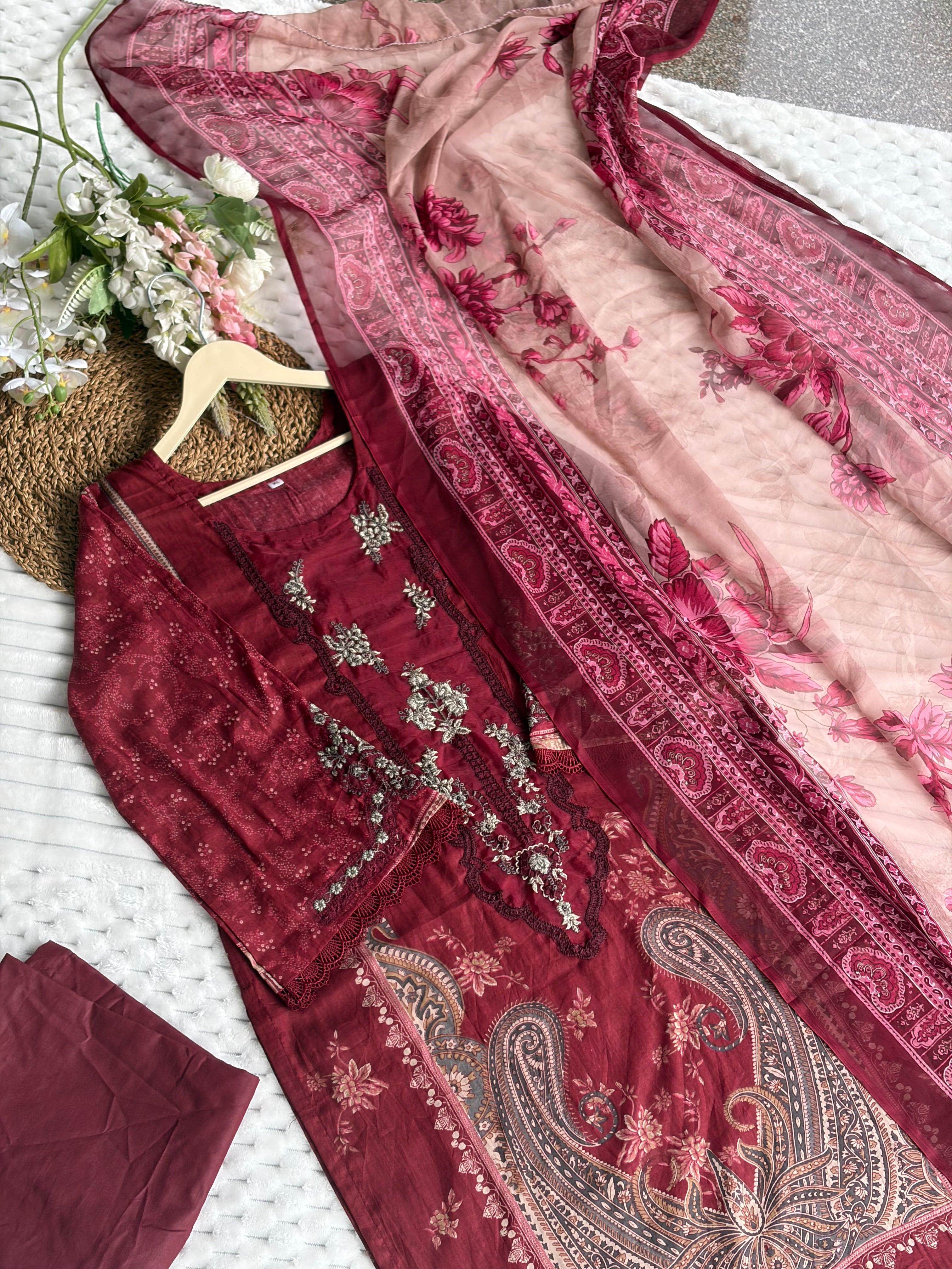 Cotton printed Pakistani stitched suit