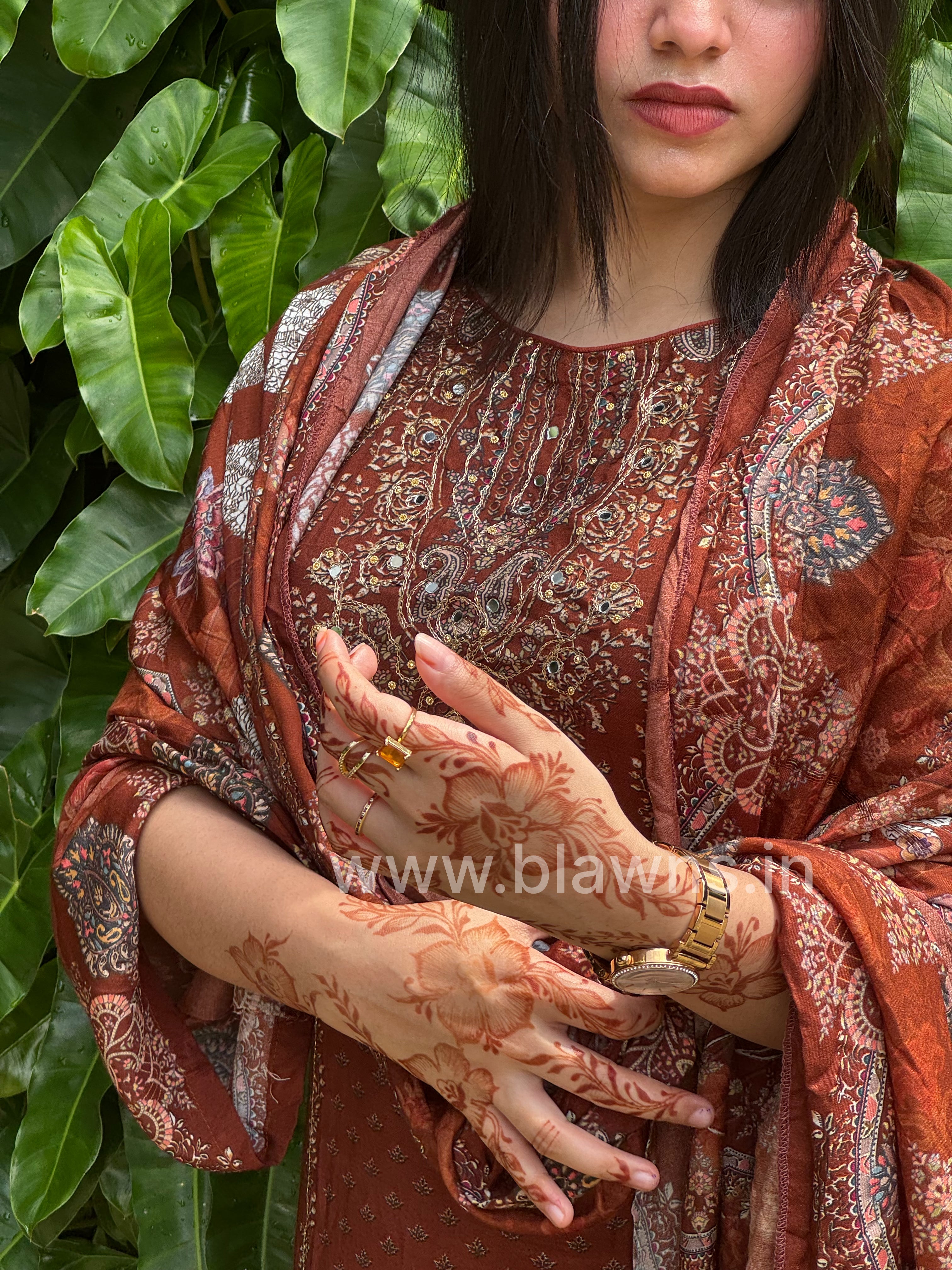 Muslin stitched suit set