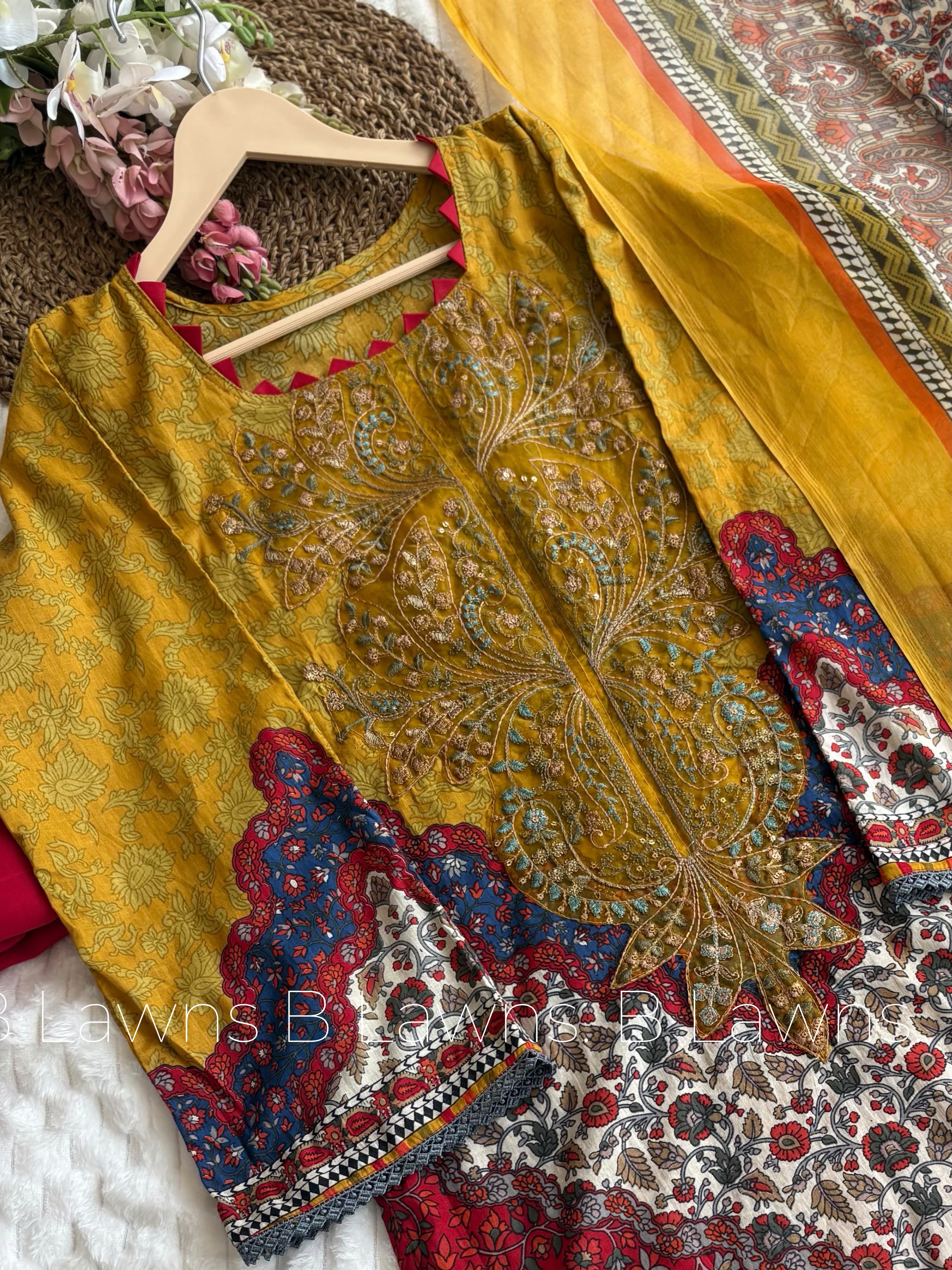 Embroidered Pakistani stitched suit