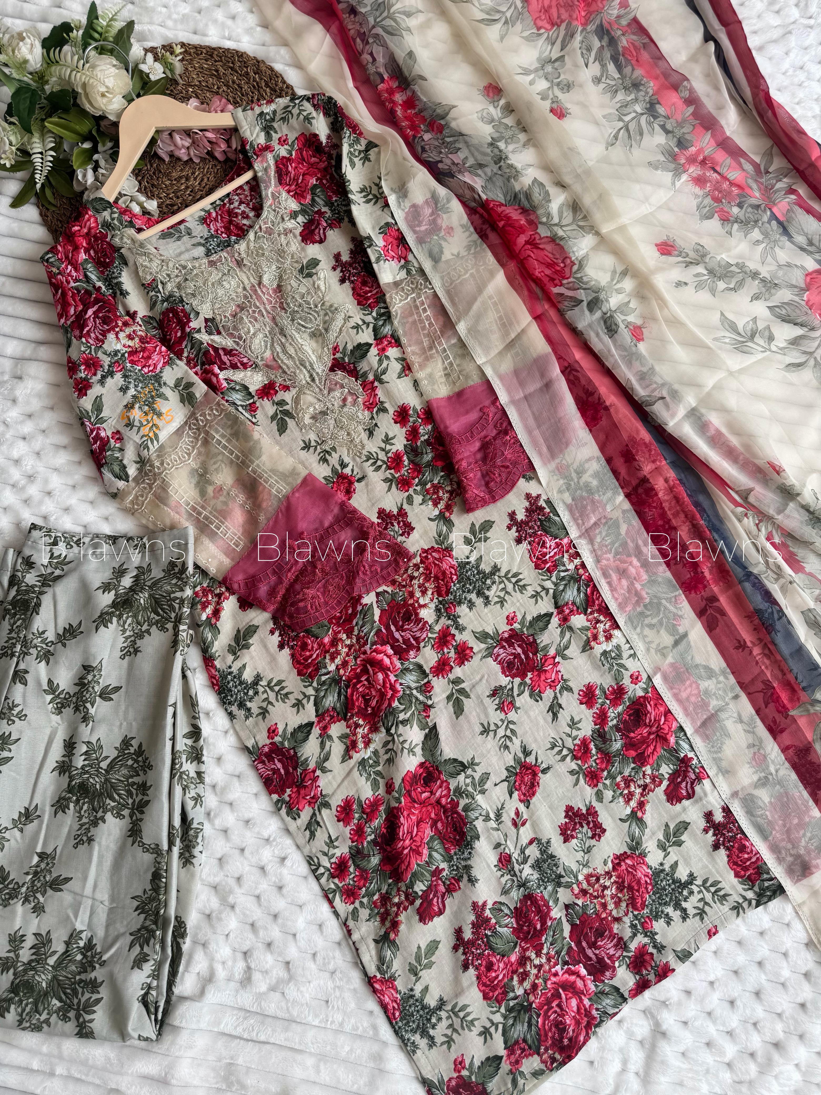 Pakistani suit BLW-1021, styled view