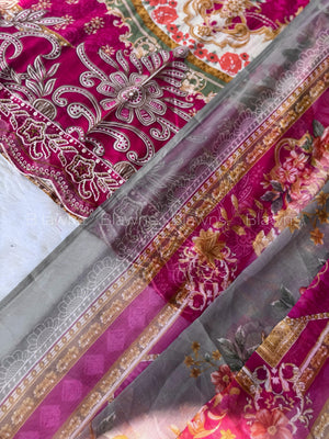 Pakistani suit BLW-70, fabric close-up