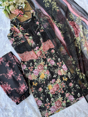 Pakistani suit BLW-41, fabric close-up