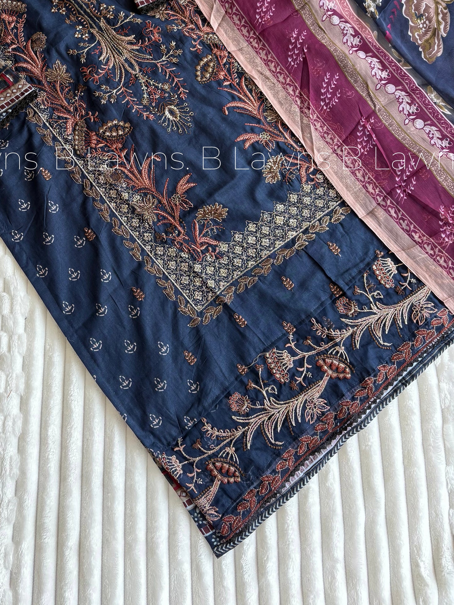 Embroidered stitched Pakistani suit