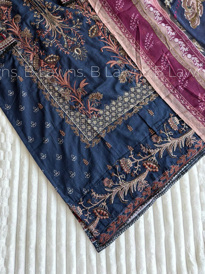 Embroidered stitched Pakistani suit