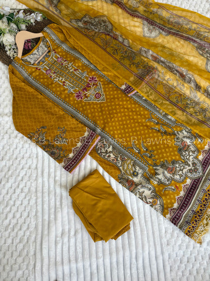 Embroidered Pakistani stitched suit