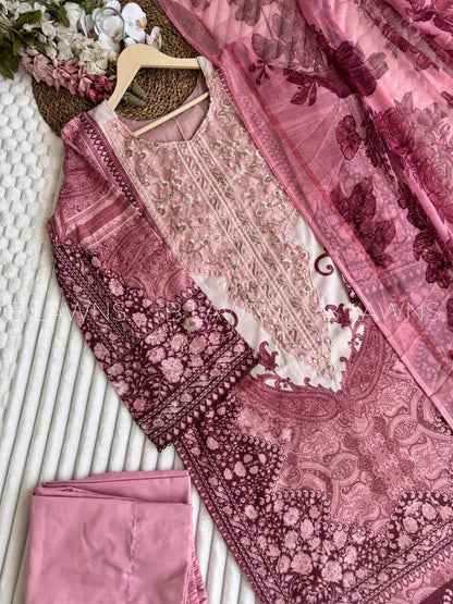 Embroidered paksitani stitched suit– BLW-40 (with lining)