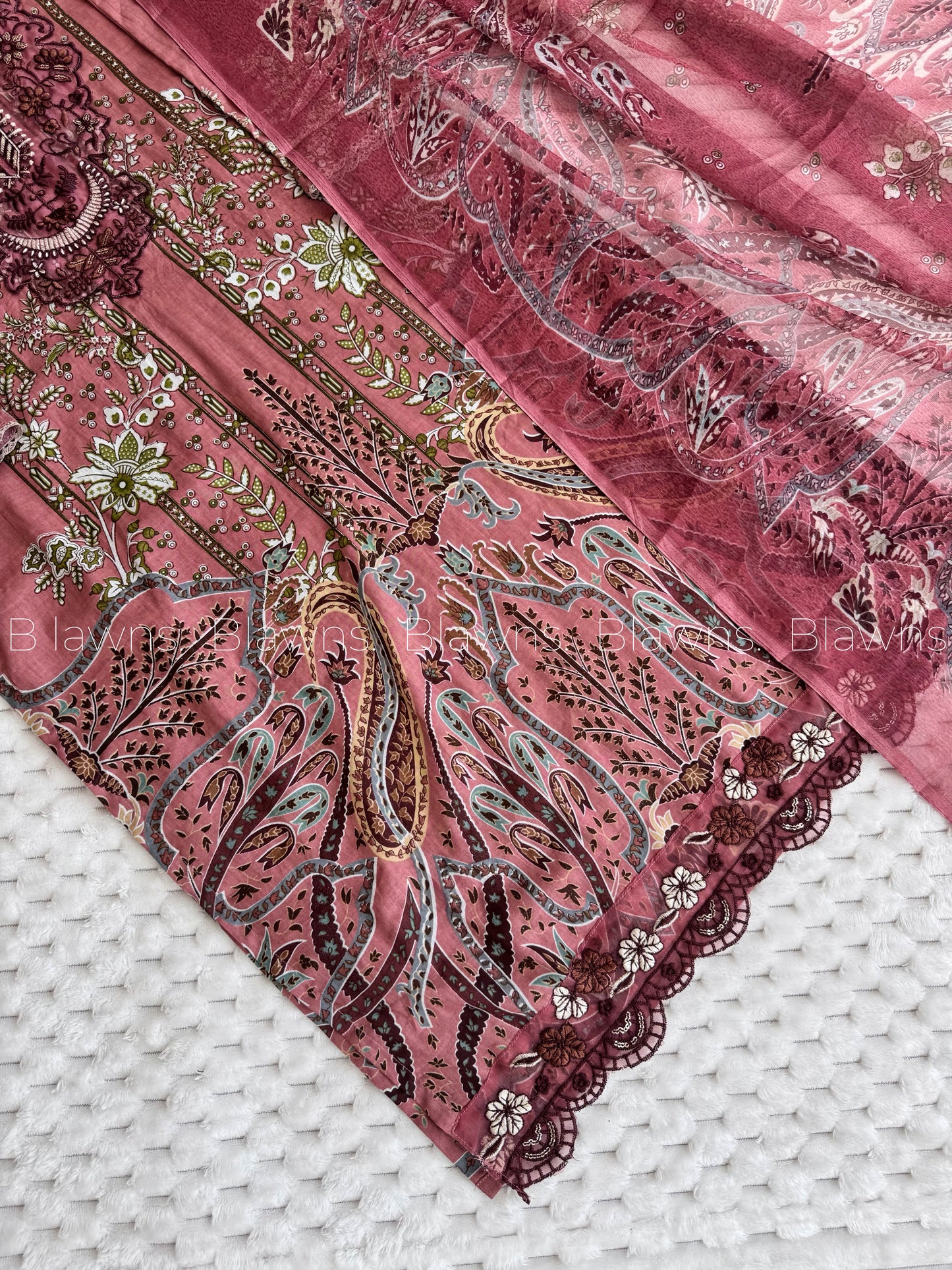 Cotton printed stitched suit set