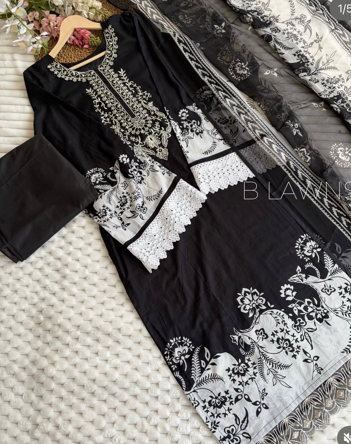 Cotton printed stitched Pakistani suit