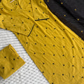 Cotton embroidery 3 pc suit set
