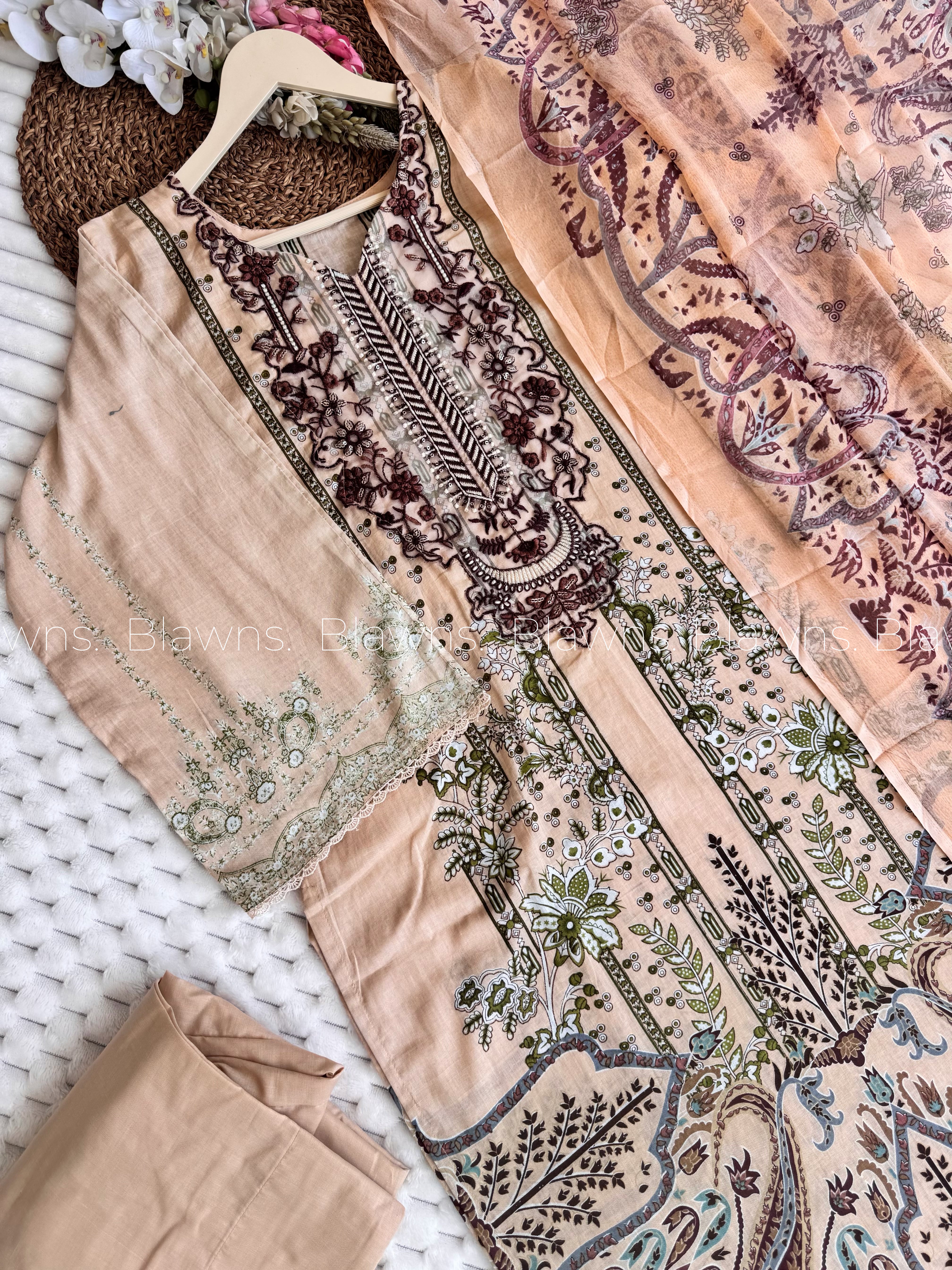 Printed cotton suit set