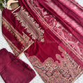 Embroidery pakistani stitched suit with lining – BLW-87