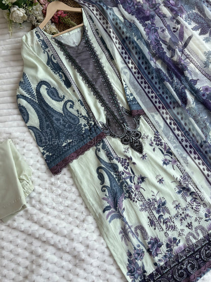 Cotton printed Pakistani stitched suit