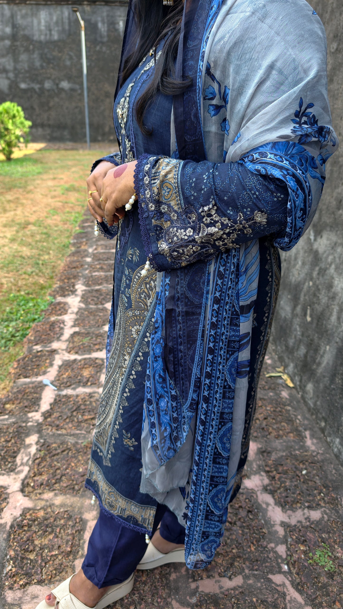 Embroidered Pakistani stitched suit