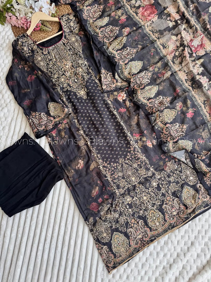 Muslin unstitched suit set