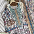 New cotton floral printed pakistani suit with lining