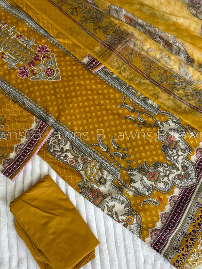 Embroidered Pakistani stitched suit