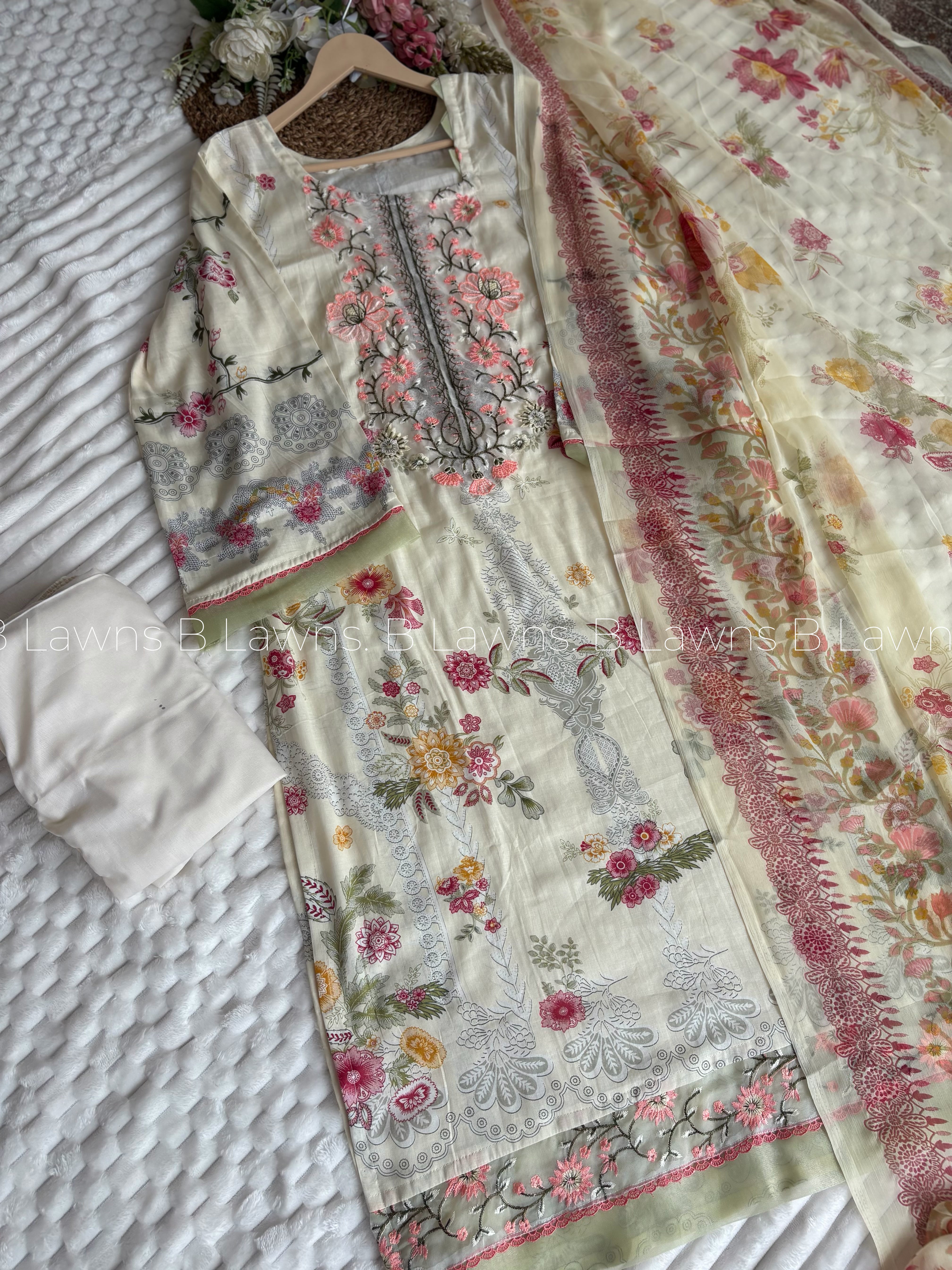 Embroidery Pakistani stitched suit withlining  BLW-3001
