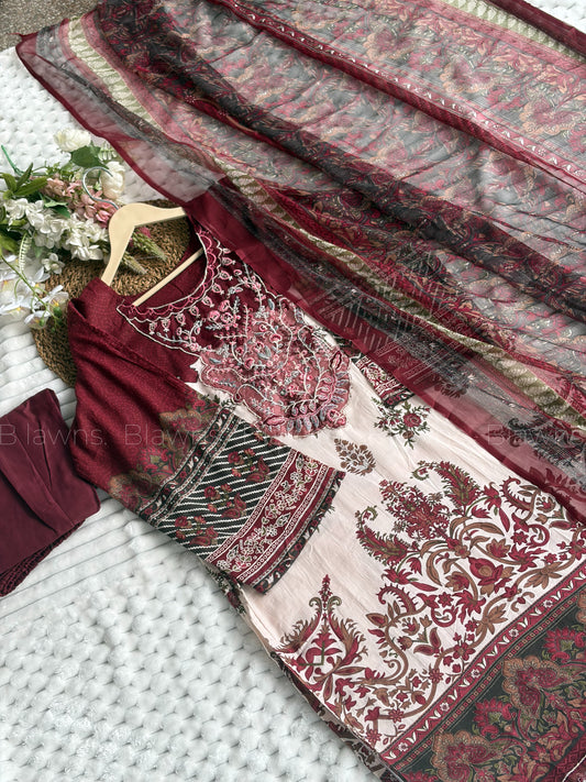 Cotton printed stiched Pakistani suit