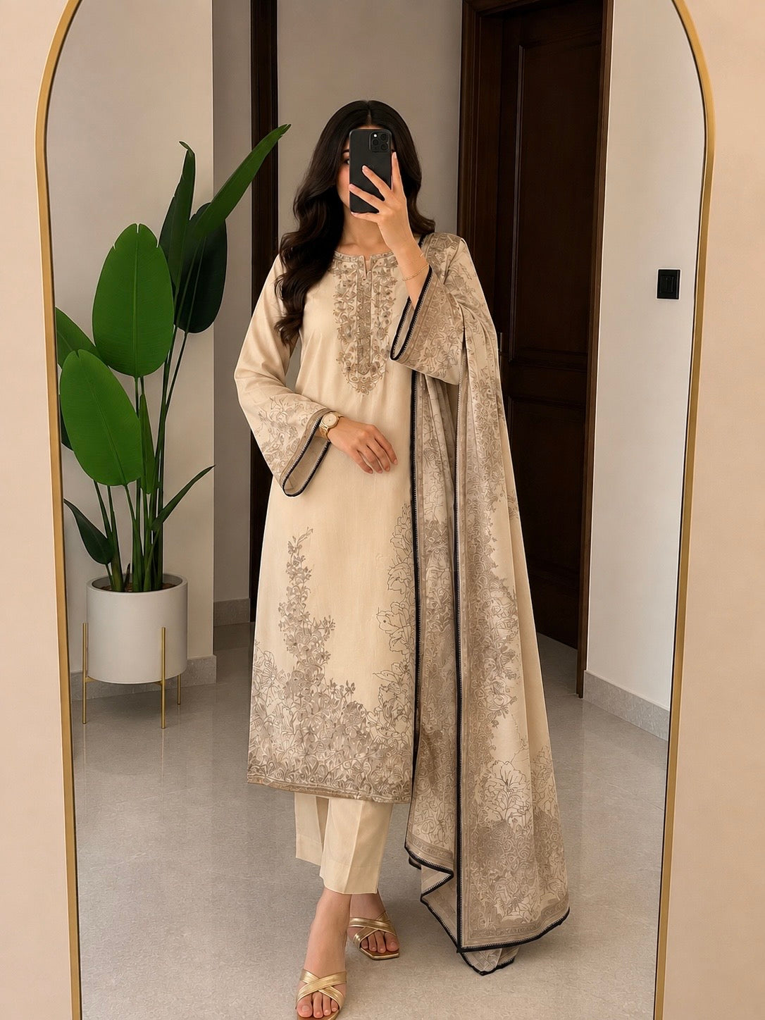 Muslin readymade suit