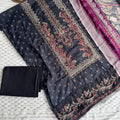 Embroidered unstitched suit set