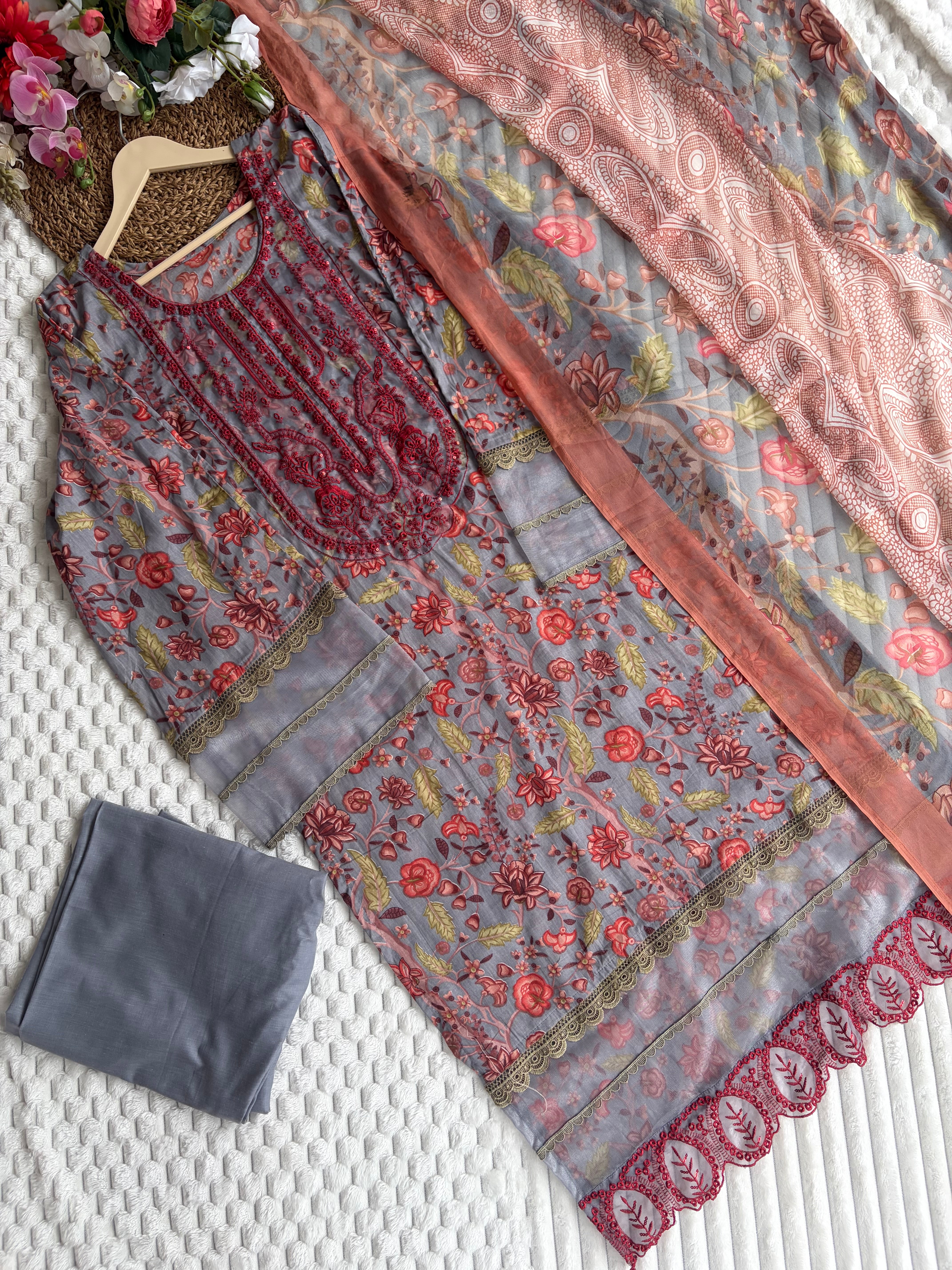 Cotton printed top with lining