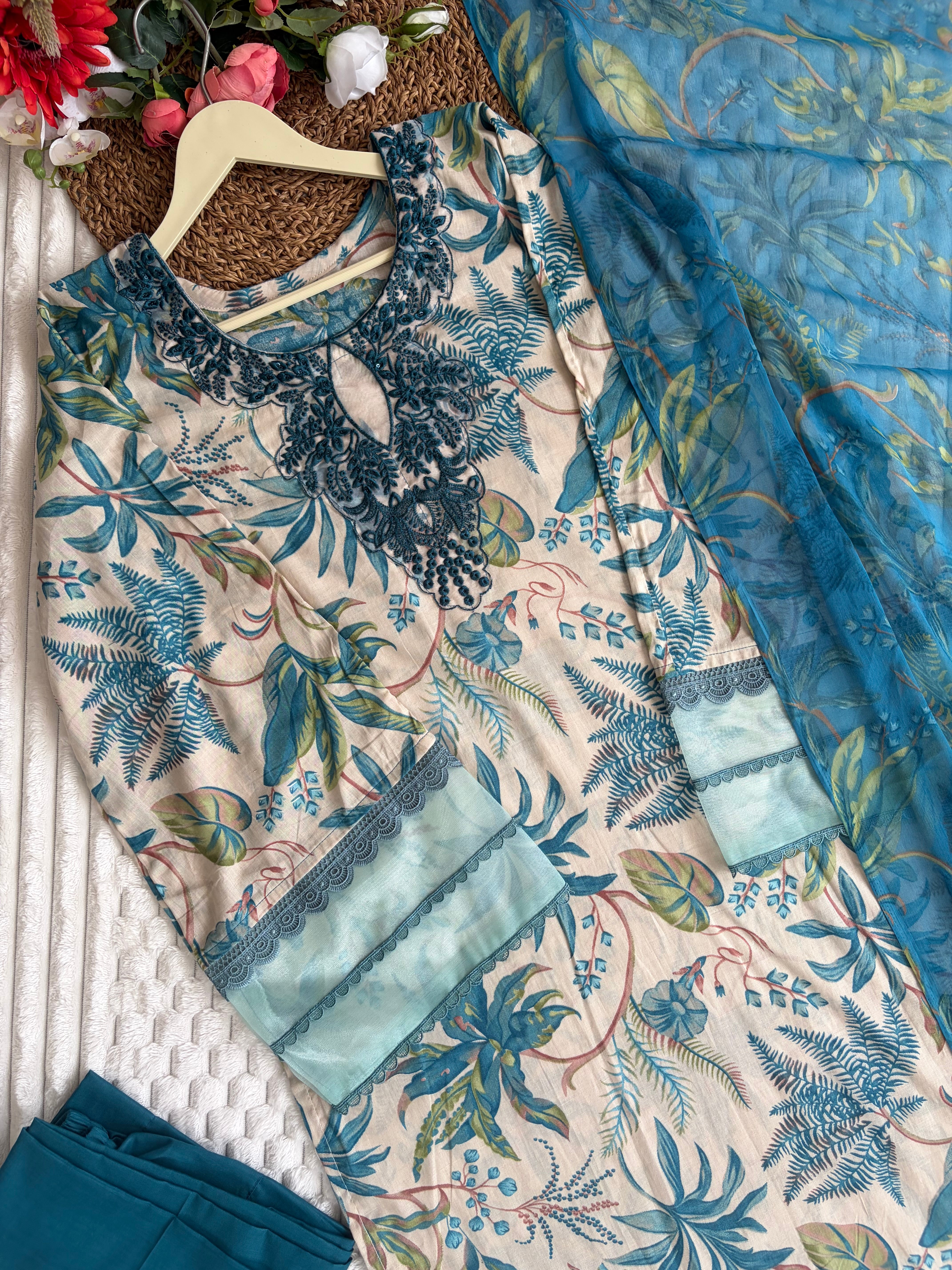 Cotton printed top with lining