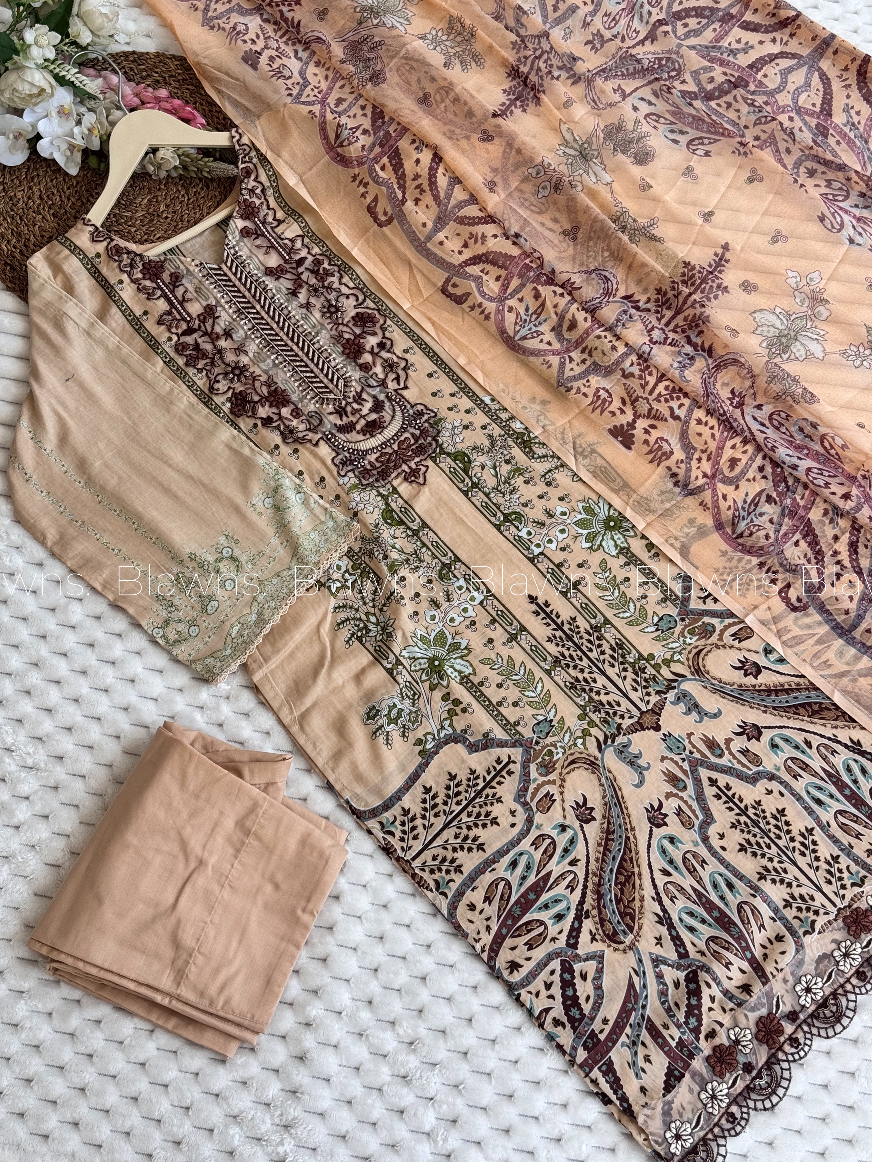 Printed cotton suit set