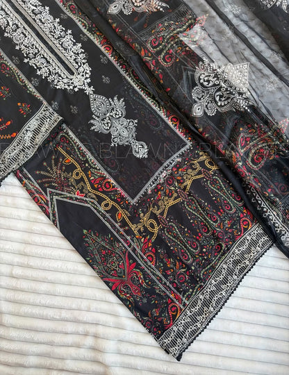 Cotton printed Pakistani unstitched suit