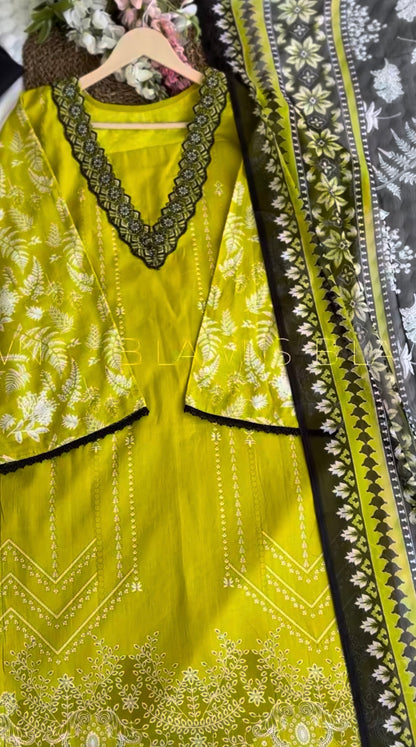 Embroidered pakistani unstitched suit