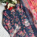 Cotton neck embroidery pakistani suit with lining