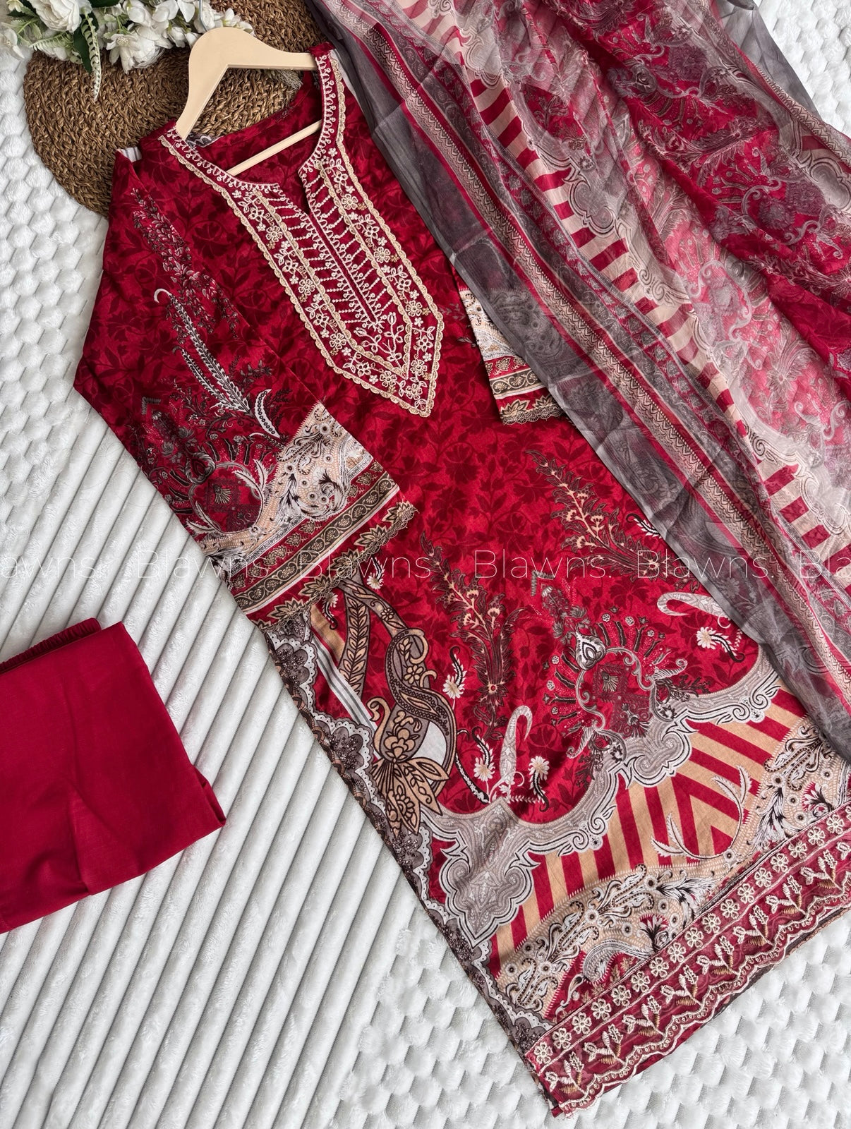 New cotton printed stitched suit set