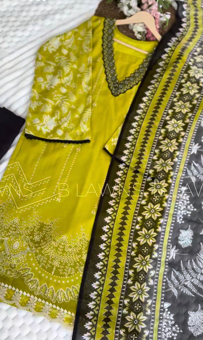 Embroidered pakistani unstitched suit