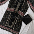 Black Embroidered pakistani unstitched suit