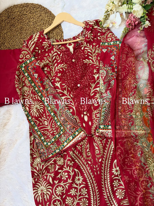 Cotton printed pakistani suit