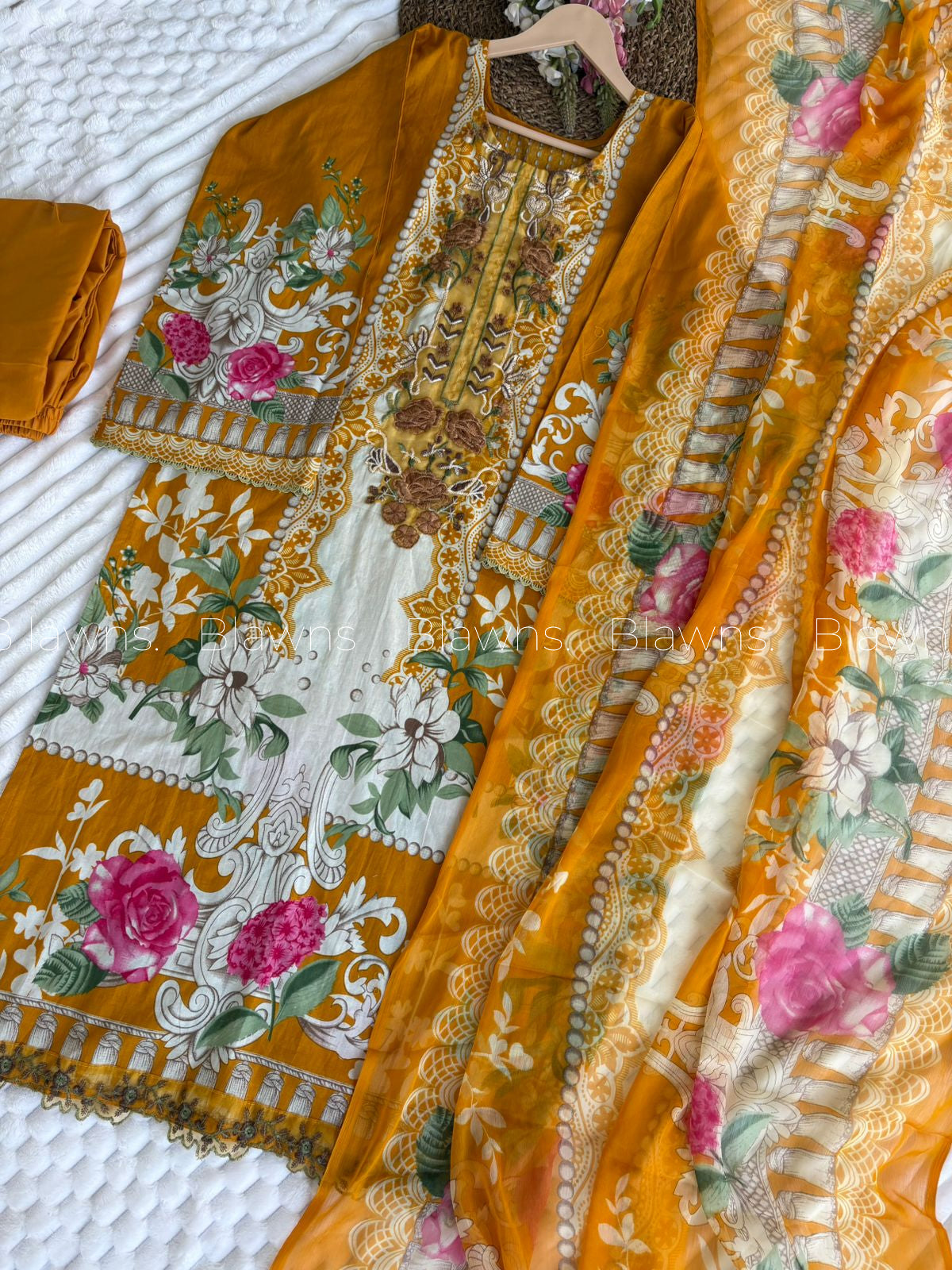 Cotton embroidery Pakistani stitched suit