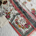 Cotton printed Pakistani stitched  suit with lining