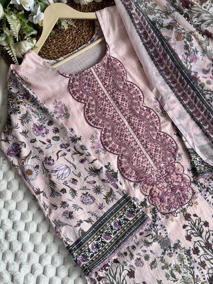 New cotton printed stitched suit set