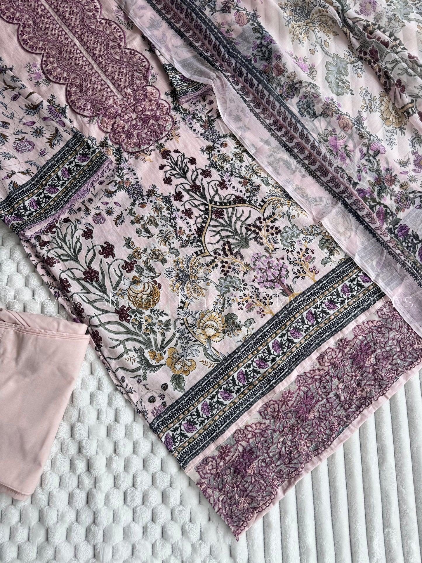 New cotton printed stitched suit set