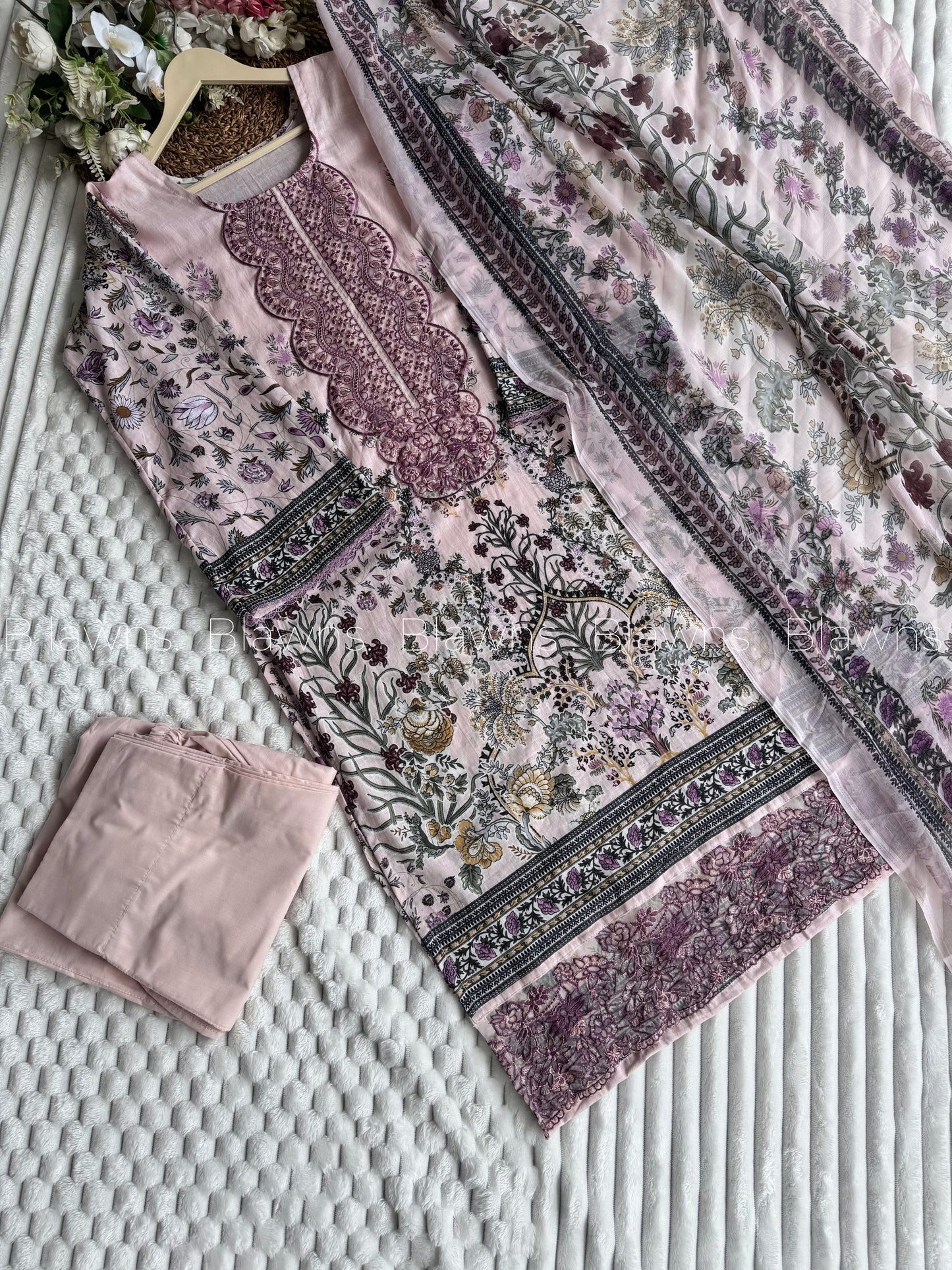 New cotton printed stitched suit set