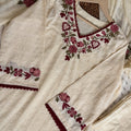 Cotton schiffli embroidered 3 pc set