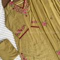 Cotton schiffli embroidered 3 pc set