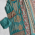 Teel green Readymade Muslin Pakistani suit