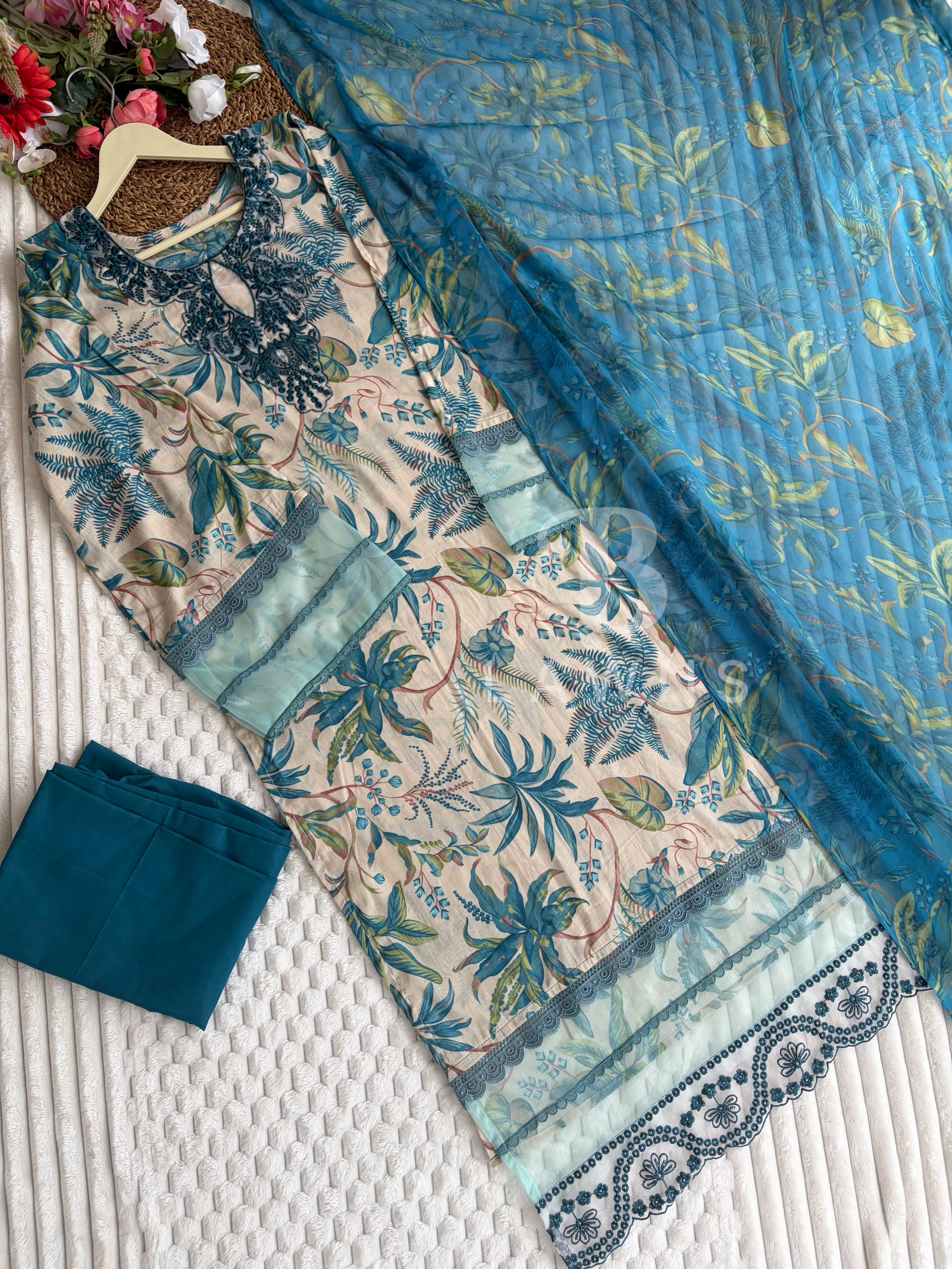 Cotton printed top with lining