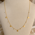Disc & Crystal Charm Necklace ✨