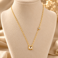 Square stone pendent Necklace