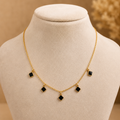 Square charm necklace