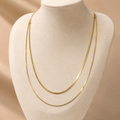 double layer snake chain necklace