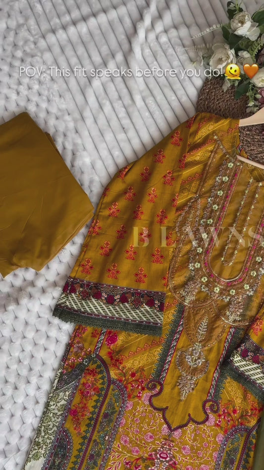 Embroidery pakistani stitched suit